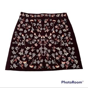 Purple Embroidered Loft Skirt